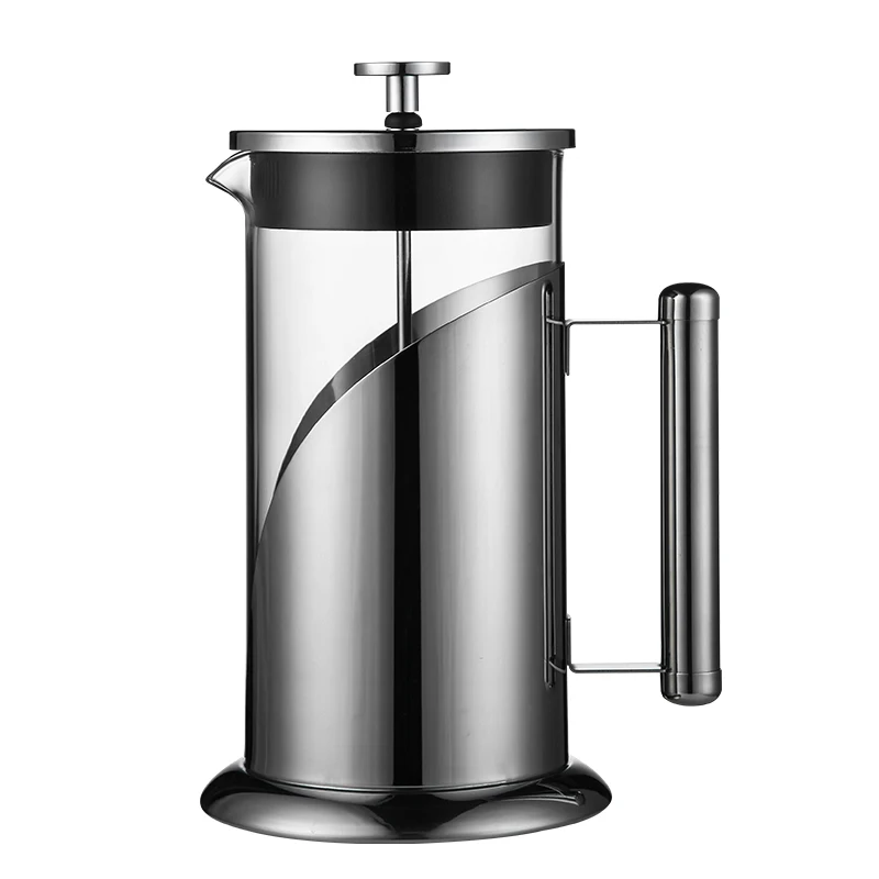 

304 Grade Stainless Steel French Press Coffee Maker 34 Ounce with 4 Level Filtration System Glass French Coffee Press