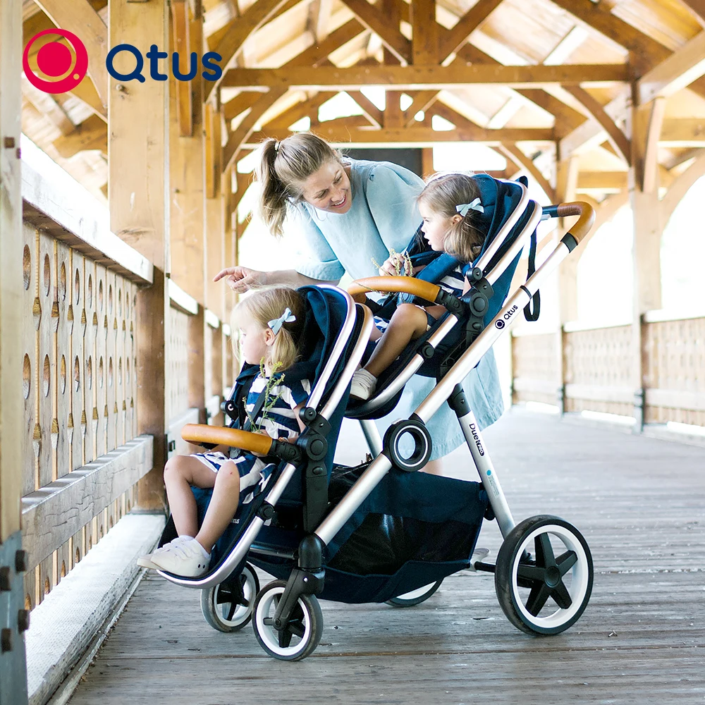 

QTUS DuetPro baby pram Mono Model Poussette with one seat Full Size Stroller High landscape Large basket PU Wheels Manufacture