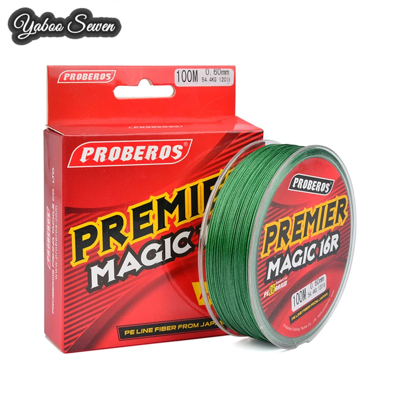 

100m 16 Strands High Strength  PE Fishing Line Single Colors, Red/yellow/gray/blue/green
