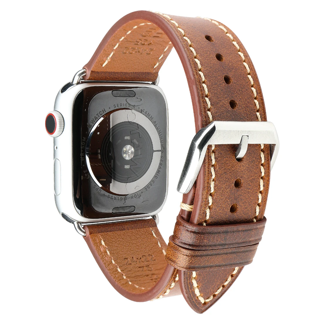 

Newest Styles Genuine Italian Leather Watch Strap for Luxury Leather Apple Watch Bands 44 42 40 38mm iWatch Series 6 SE 5 4 Loop