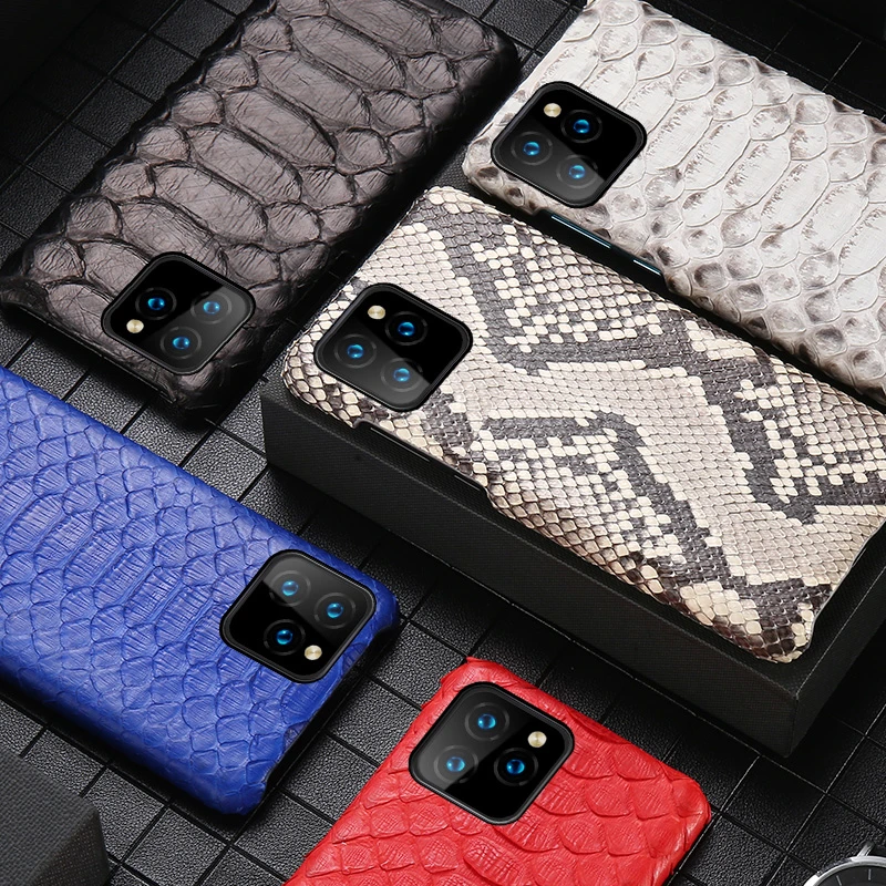 

Estuche Celular OEM ODM Luxury Real Python Leather Snake Skin Back Cover Phone Cases For Iphone 11 12 13 13Pro 14 Pro Max