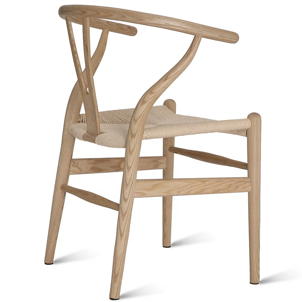 
Ash wood Hans Wegner/ Danish /Professional factory Y Chair Solid Wood Dining Chairs Wishbone Chair 