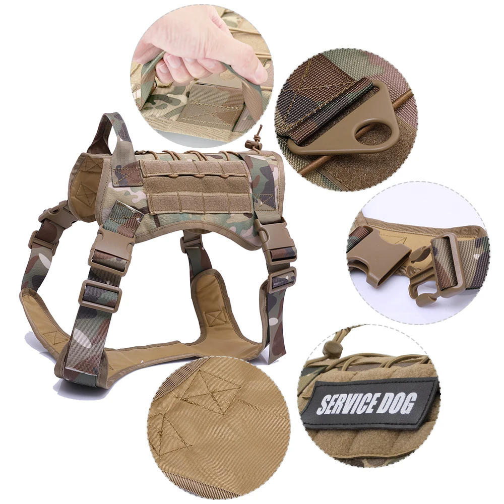 

Tactical Dog Harness Pet Training Vest Dog Harness And Leash Set For Small Medium Big Dogs Harness Vest