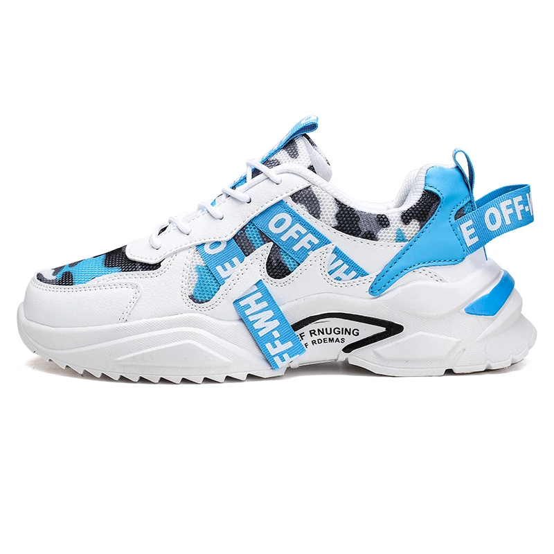 

New Design Trend Casual Lightweight Walking Shoes Man Comfortable Breathable All-match Fashion Sneakers, White-blue/white-red/wwhite-black/customized