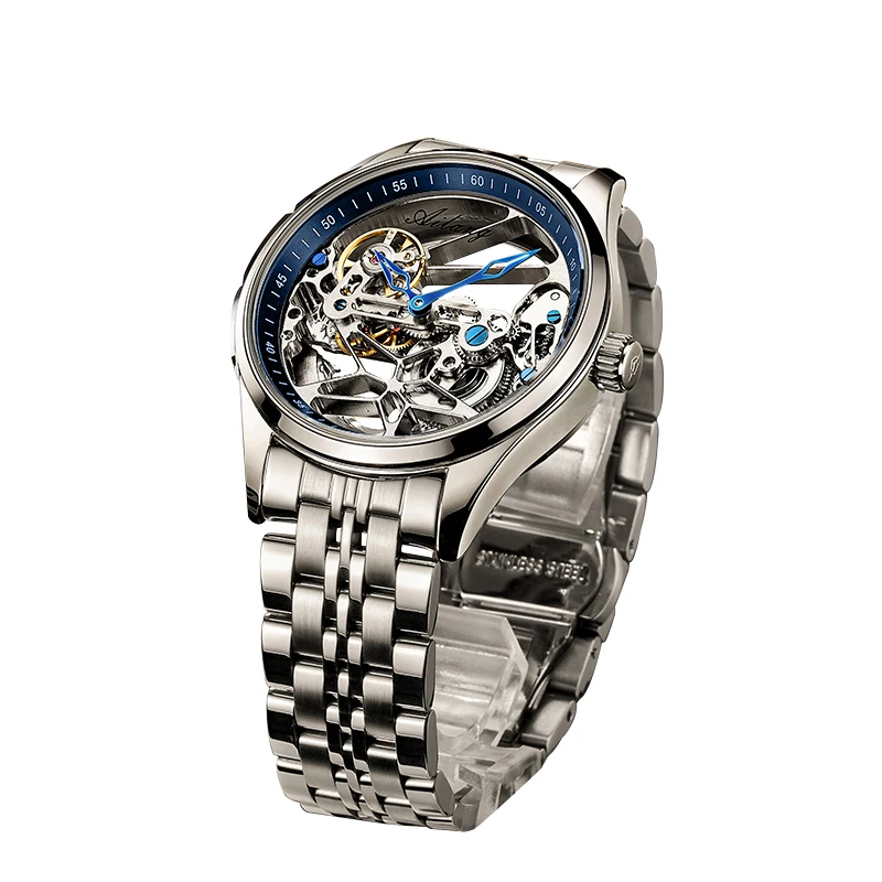 

AILANG Original Design Watch Automatic Tourbillon Wrist Watches Men Montre Homme Mechanical Pilot Diver Skeleton reloj de mano, 3 colors