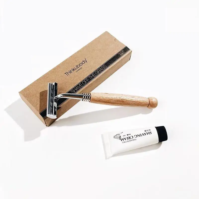 
Hotel Supplies Custom Wooden Bamboo Comb Shaver Biodegradable Toothbrush Kit 