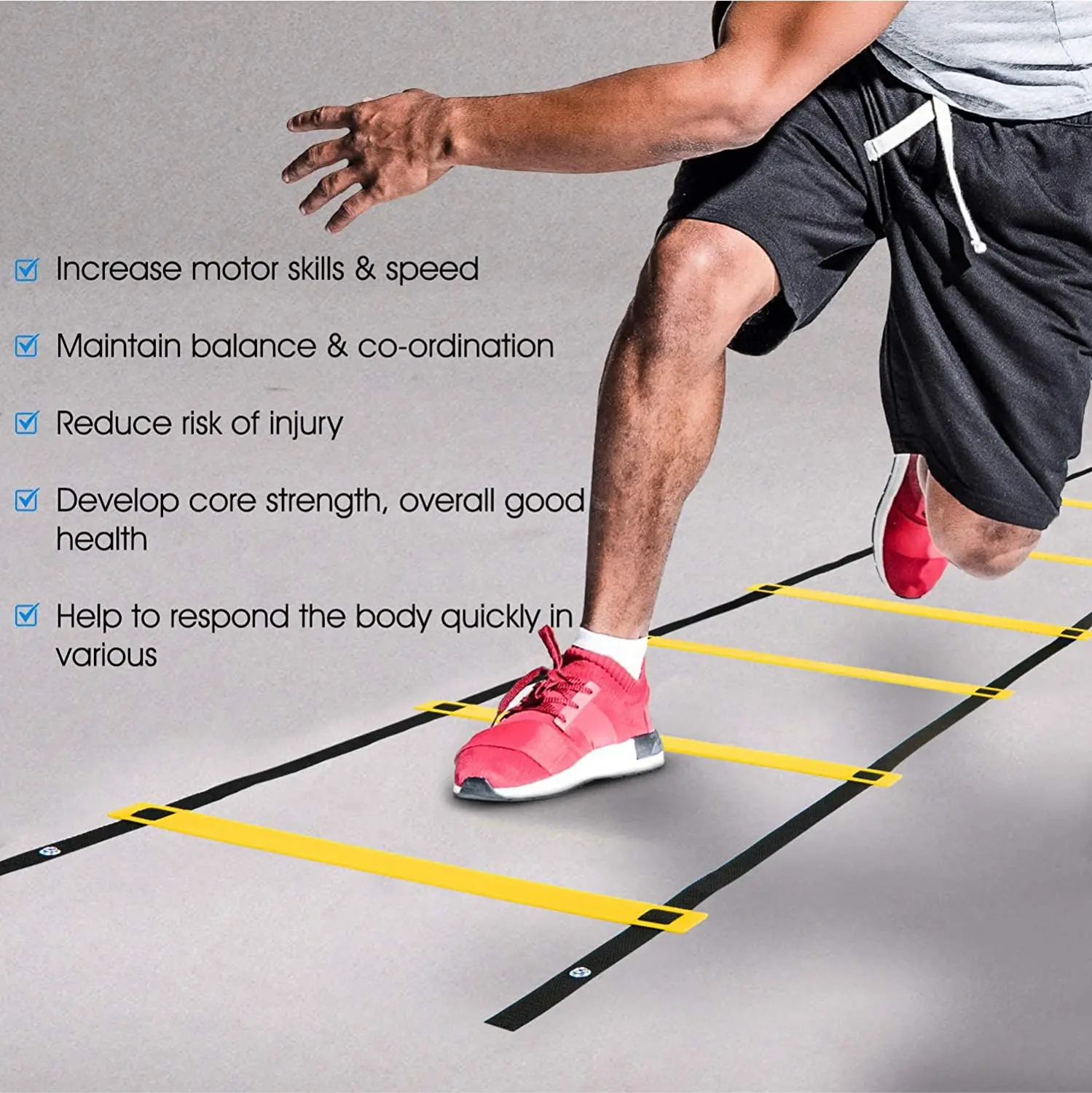 Speed And Agility Ladder Training Set With Cones And Resistance