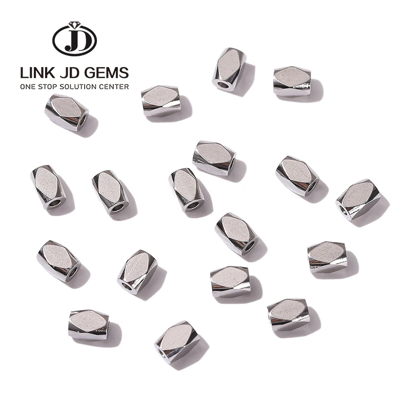 

50 Pcs/lot 8 Style Stainless Steel O-Buckle Loose Spacer Beads Small Ball Metal Bead For Jewelry Making Diy Bracelet Accessory