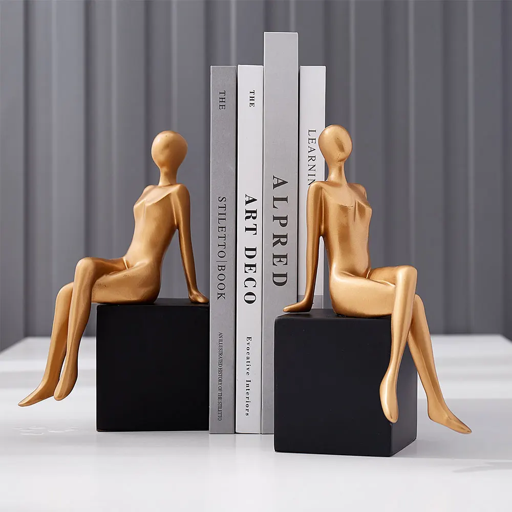 

Europe Creative Hollow Bookends Student Home Decoration Girl Statues For Decoration Office Desk Decorative Art Sculpture Gifts