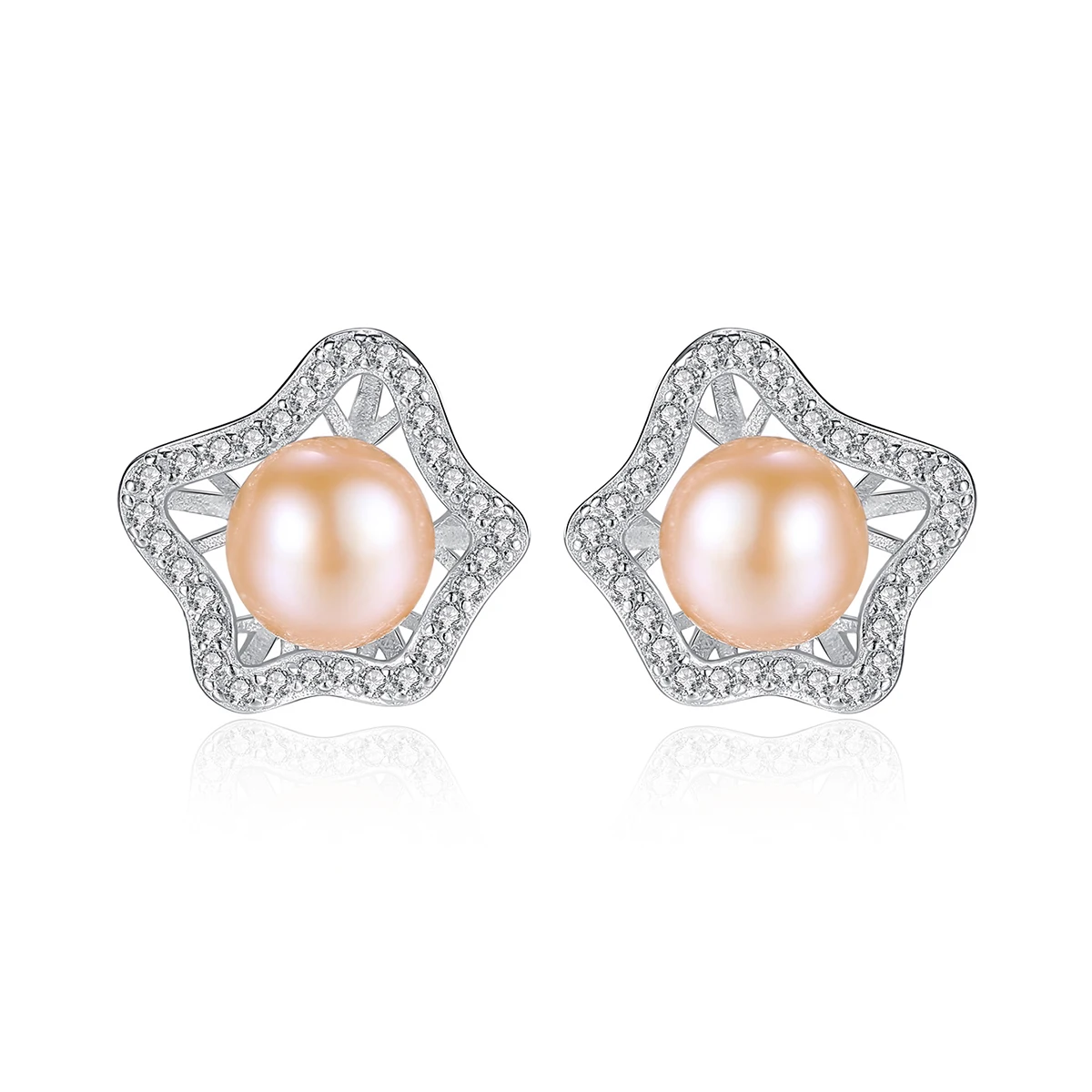 

Earrings Silver 925 Zircon Fashion Pearl Micro Pave Sterling Silver Bezel Flower Mother Day Gifts 2021 Earrings