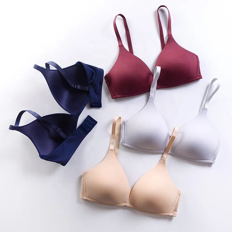 

Hot Selling Ladies Solid Color Comfortable Wireless Bra Push Up Women Bra