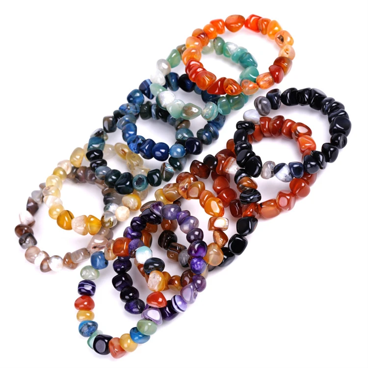 

New Fashion Irregular Colorful Agate Bracelet Natural Stone Beads Fashion Jewelry Bracelet