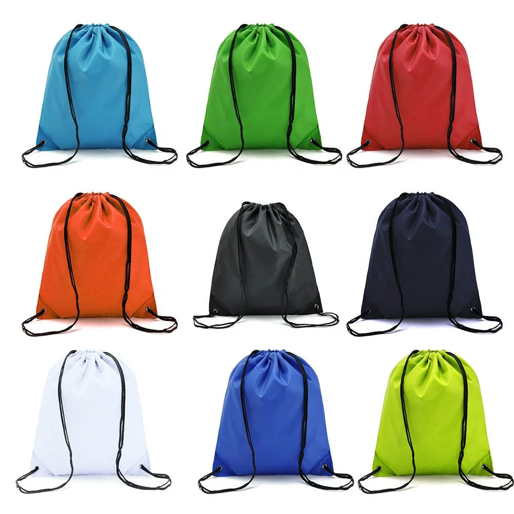 
High Quality Custom Polyester Drawstring Shoe Bag With Logo Printed 