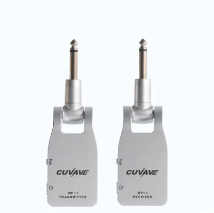

CUVAVE WP-1 2.4G Guitar Wireless System Transmitter and Receiver for Electric Guitar Bass Violin to Replace Cables, Silver