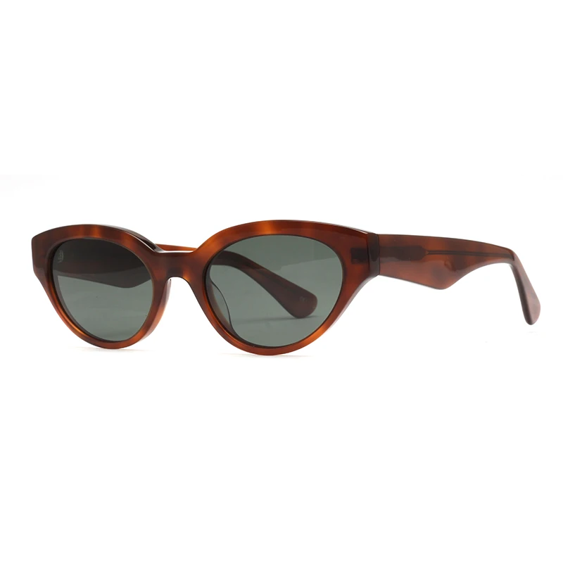 

2022 Hot Sale Luxury Retro Custom Logo Designer Women UV400 Acetate Polarized Cat Eye Sunglasses
