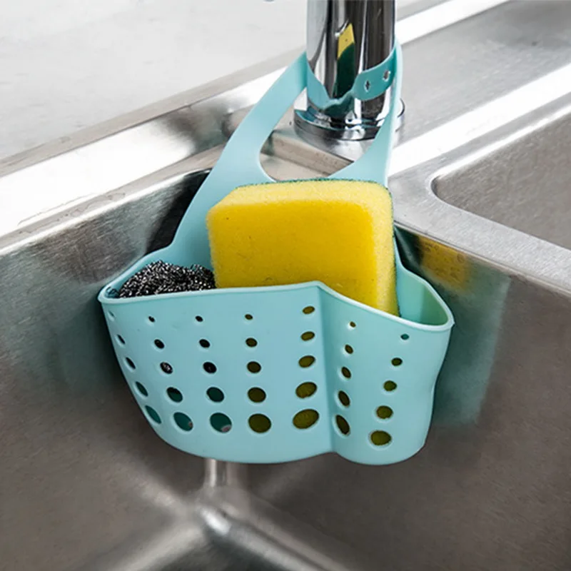 

Hot Sale Kitchen Sinks Draining Shelves Hanging Basket Sponge Storage Racks For Multi-functional Suction Sink, 5 colors