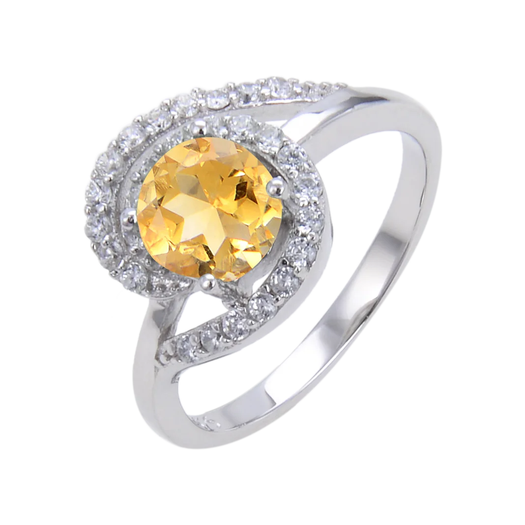 

Abiding Classic Factory Wholesale Halo Ring 925 Silver Wedding Jewelry Engagement Halo Gemstone Ring