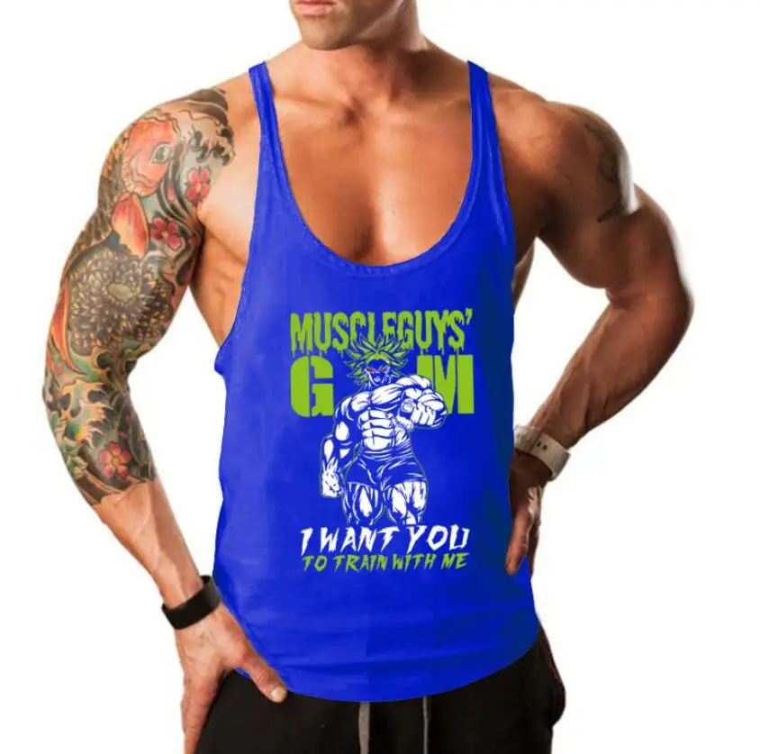 
Good quality men fitness vest muscle wear bodybuilding cloth gym T-shirt sports wear 