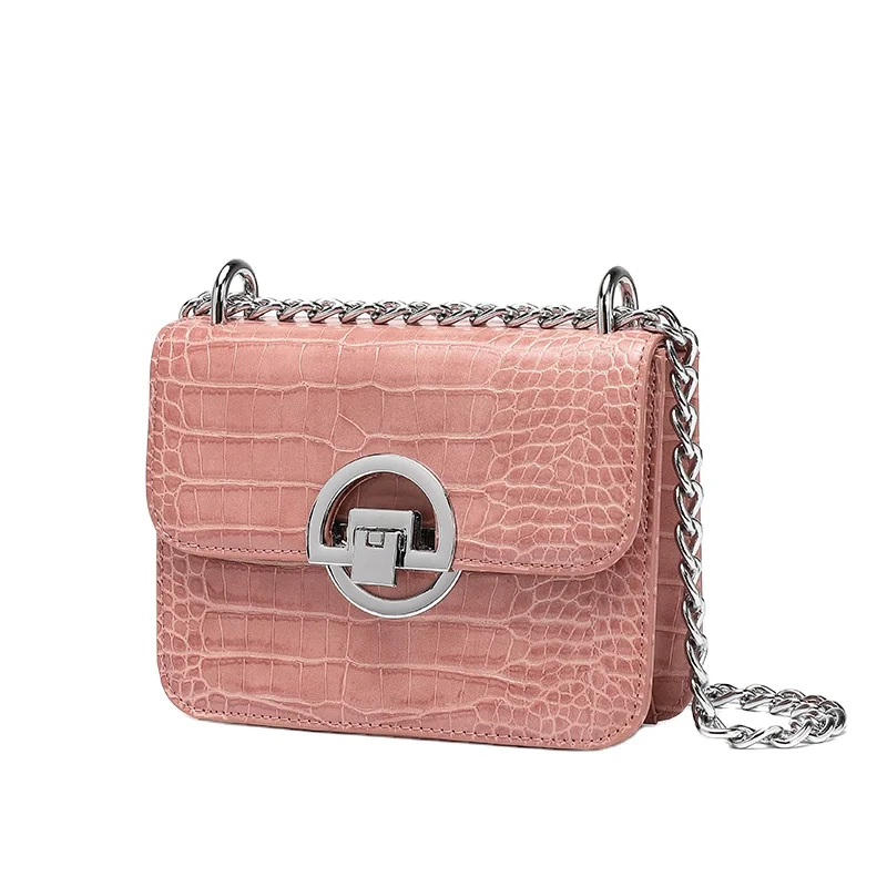 

2020 spring summer new fashion wild ins messenger chain shoulder bag, Pink, green