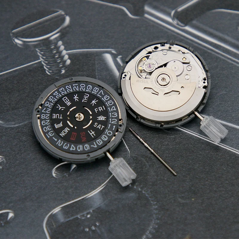 

Japan Mechanical Automatic Black Plate NH36A Watch Movement For Repair Mens Diver Wrist Watch