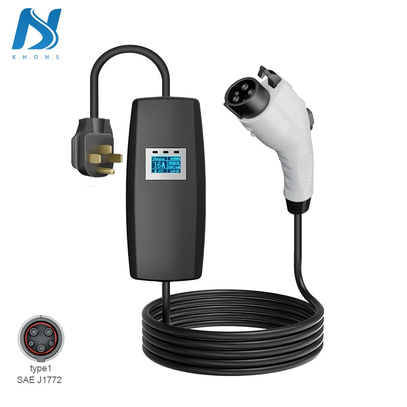 

Khons type 2 type 1 1Phase 32A 16A EV Charger 3kw 7KW Electric Car Charger AC mobile charger