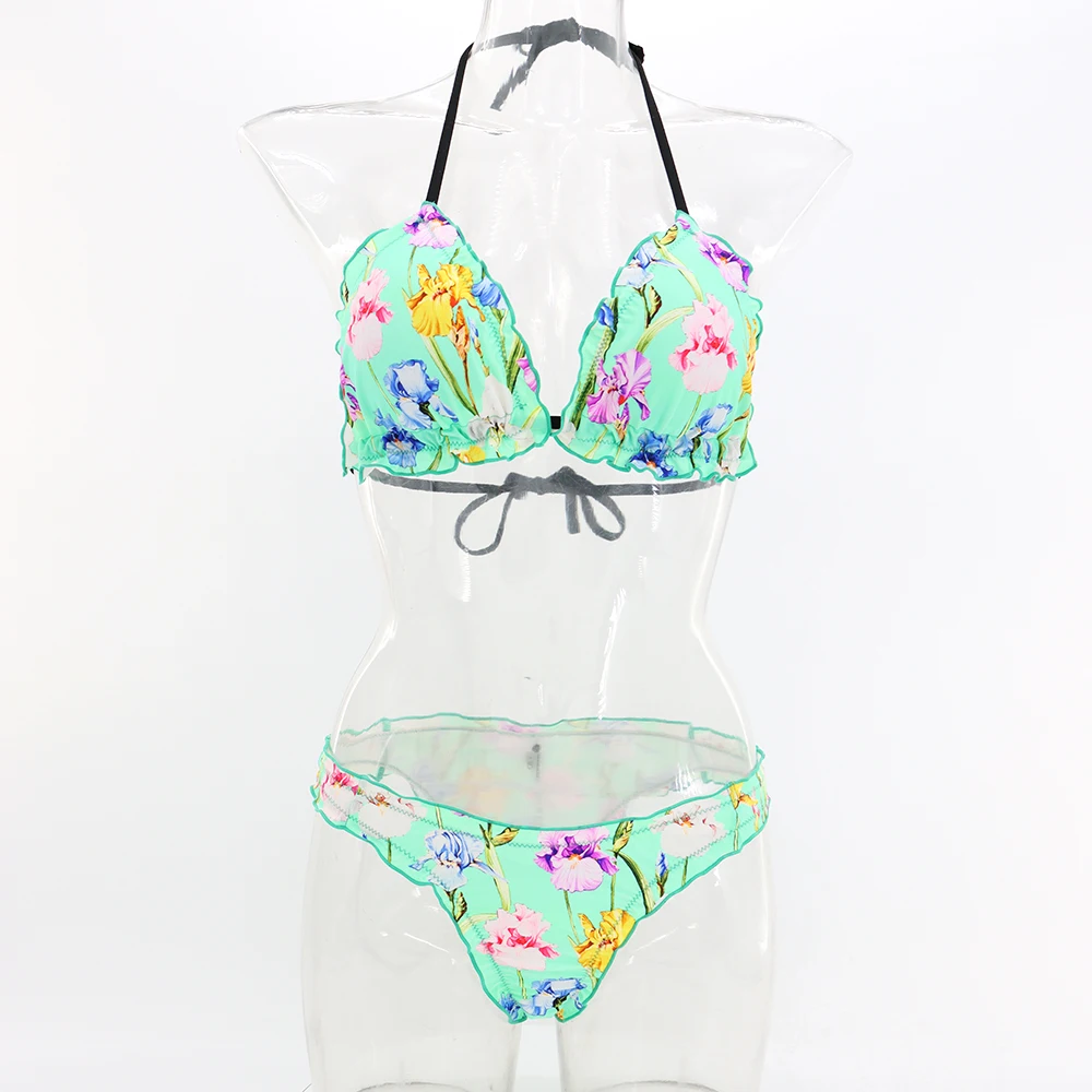 

Hot - selling high - quality wear-resistant cheap women's Brazil sexy print bikini wholesale