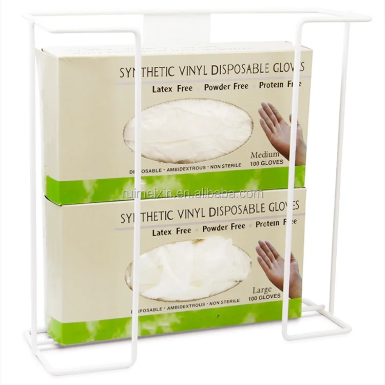 Wall Mounted Wire Rack Disposable Glove Box Holder,Glove Box Dispenser