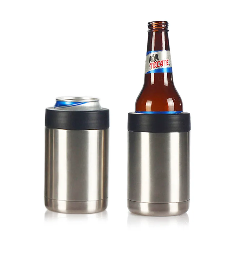 

Stainless Steel Insulated 3-in-1 Beer Can Cooler 12oz Wine Cooler, Customized colors acceptable