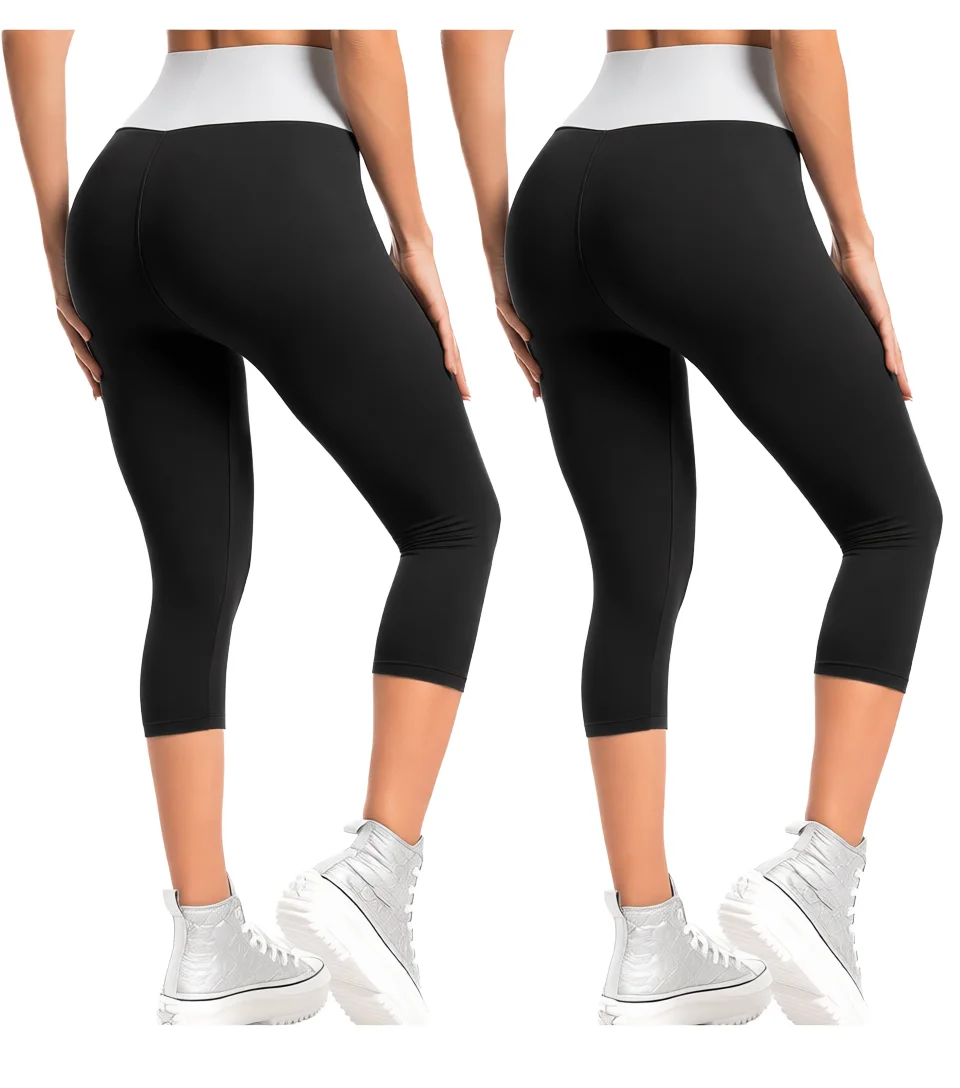High-Waisted Four面弹力Seven分Yoga Pants