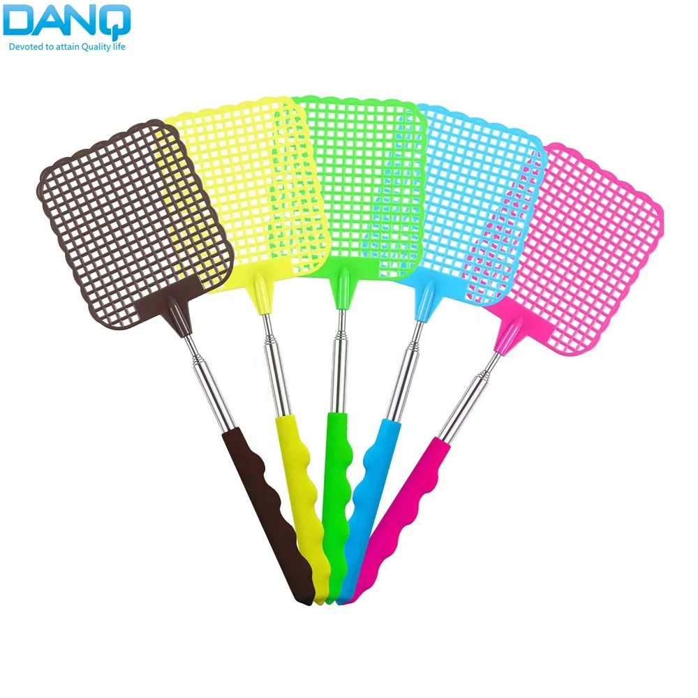 6 EXPANDABLE FLY SWATTER telescoping reach bug zapper insect extermator new