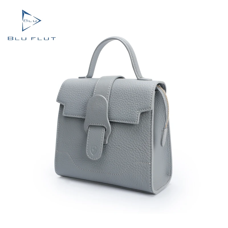 

leather handbag Blu Flut new arrival wholesale fashion luxury leather shoulder handbags for women with quickly custom logo, Black khaki