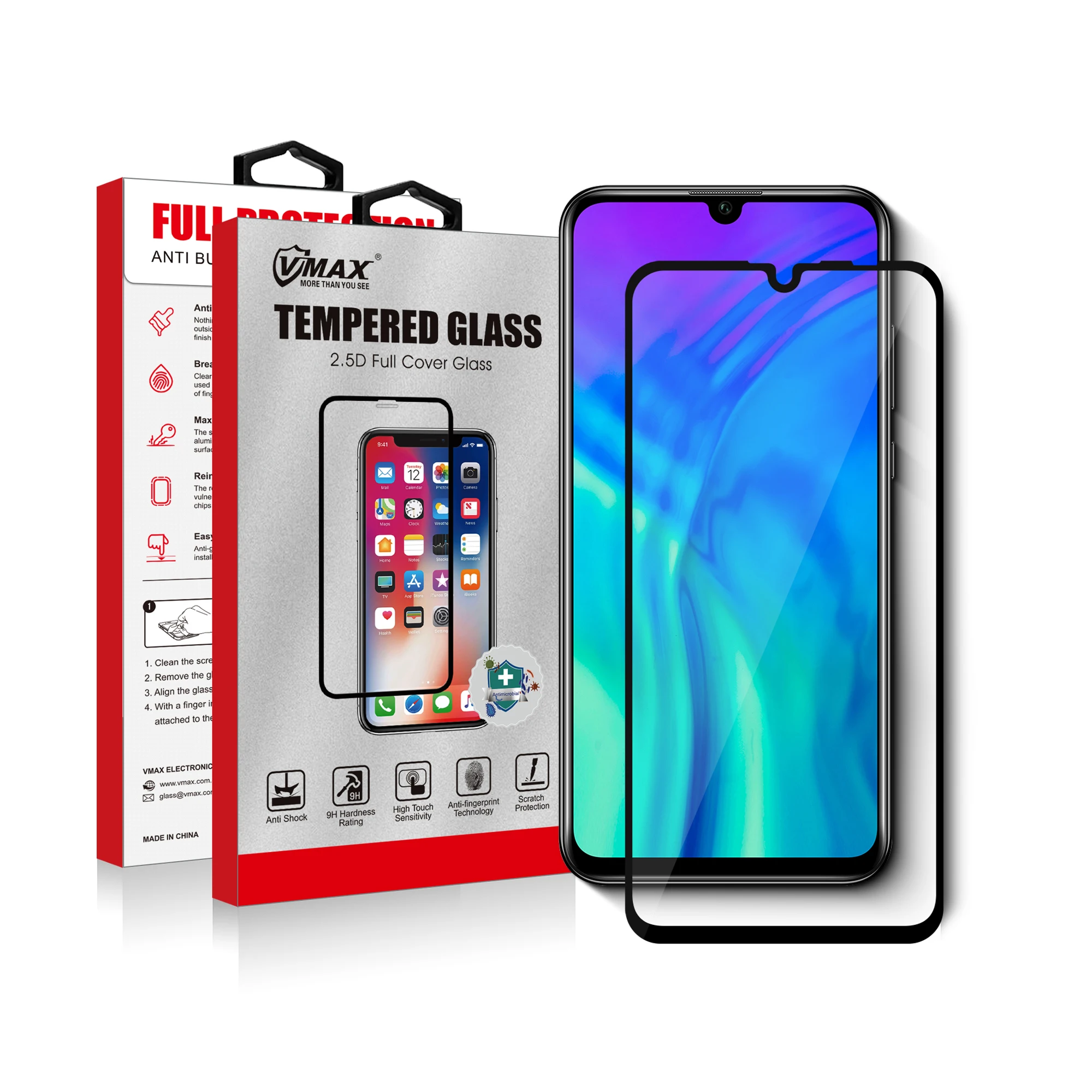 

Cellphone 0.3mm Good Quality 6.0inch Universal Tempered Glass Screen Protector with Retail Packaging