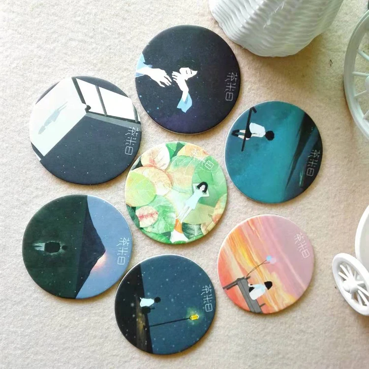 Absorbent Paper Coaster, Size: 9 cm,  Double Sided Printing Coasters