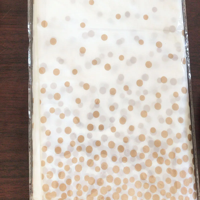 
54 x 108inch rose gold Polka dot tablecloth birthday wedding party supplies disposable PE tablecloth 137X274cm 