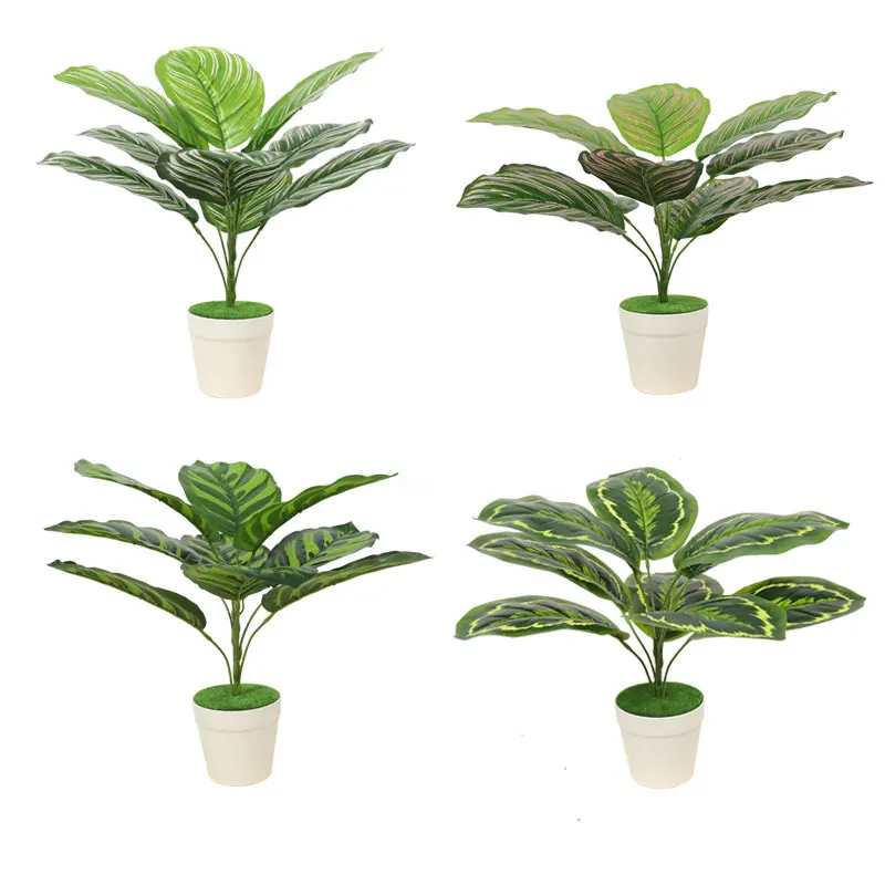 

Wholesale Home Decor Indoor Simulation Fake Plant With Pots Garden Realistic Artificial Potted Plants, Green