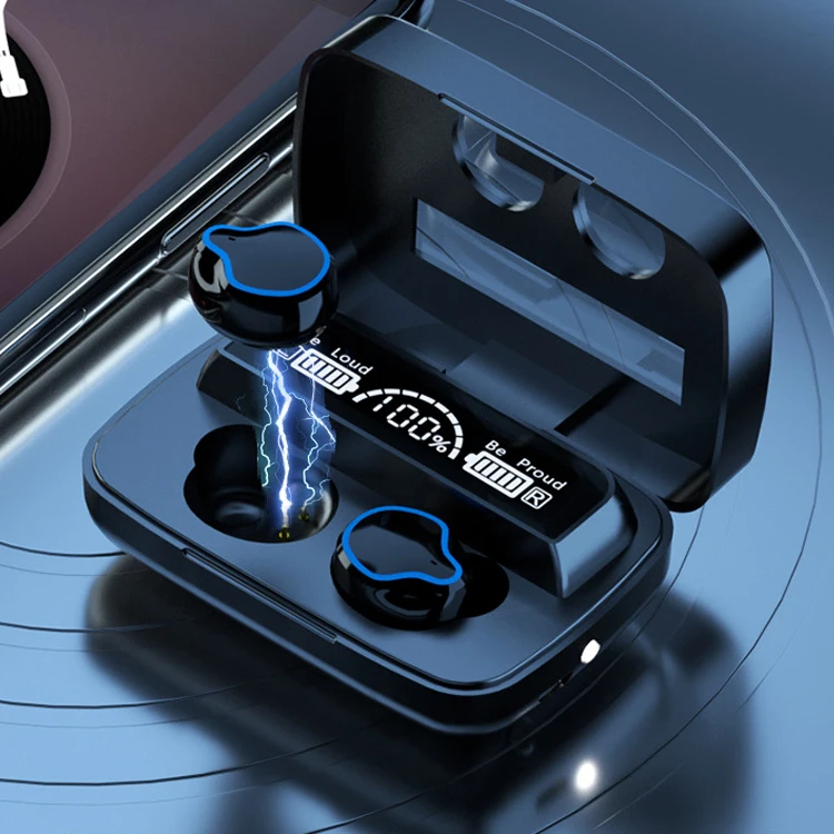 

In ear M9 MIni blue tooth headphone free shiping TWS F9 i12 superroot waterproof HiFi wireless game earphone ear buds, Black