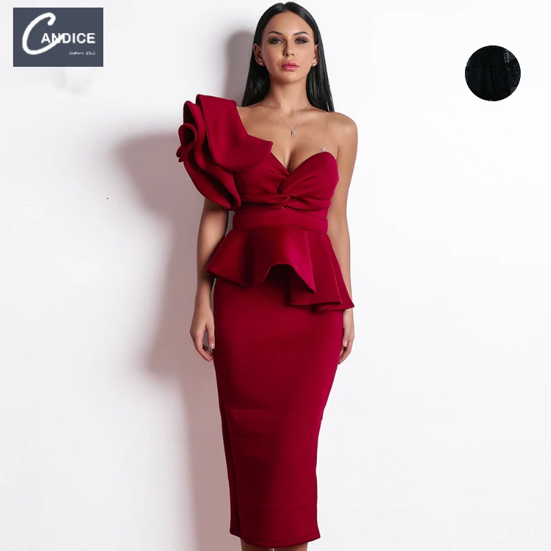 

Candice 2021 ball party wear Unique designer style lace Ruffle Buttock plus size sexy formal strapless satin prom dress evening