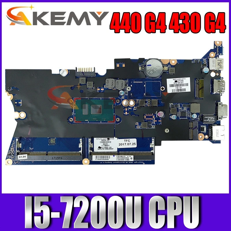 

905794-601 for hp 430 G4 440 G4 motherboard SR2ZU i5-7200 cpu DA0X81MB6E0 mainboard tested ok