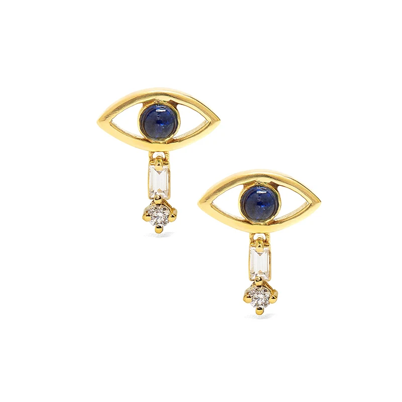 

ROXI S925 Sterling Silver INS style Minimalist Eyes Lover Tear Earrings