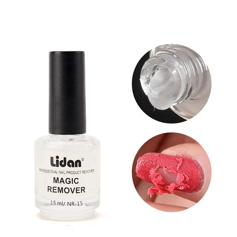 

Lidan Magic Remover Burst Glue Soak Off Remover Magic Polish Cleaner Nail Polish Gel Fast Manicure Semi Permanent, Transparent