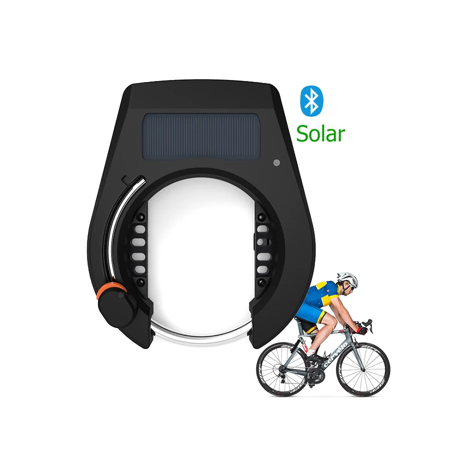 

Omni Best BLE 4 Alarm Mountain Bicycle Accessories Horseshoe Lock Electric Keyless Smart E Bike Bluetooths Solar Panel Locks
