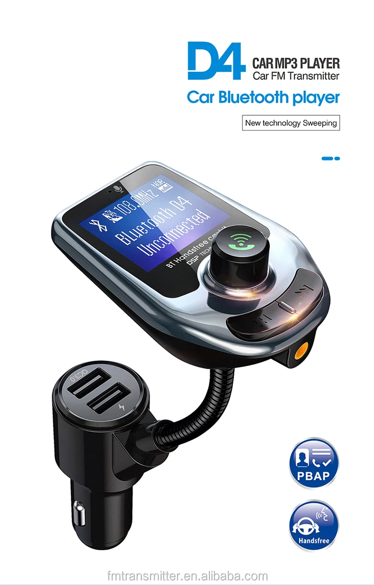 ホット D4 Bluetooth カーキットのハンズフリー Fm トランス Mp3 プレーヤーデュアル Usb 車の充電器の Bluetooth 5 0 Buy Bluetooth カーキットのハンズフリー Product On Alibaba Com