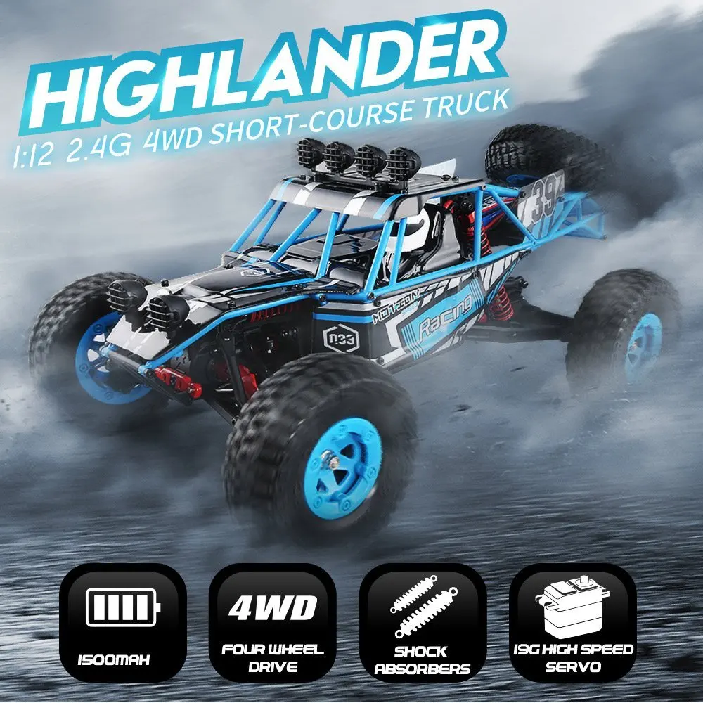 JJRC Q39 RC Car 1 12 Electric 2.4G 4WD 40KM H Highlander Short Course Monster Truck Rock Crawler Off Road Radio Control Toys