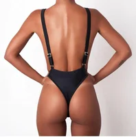 

2019 New Designer Bathing Suit High Waisted Swimsuit Women Sexy One Piece Thong Bikini