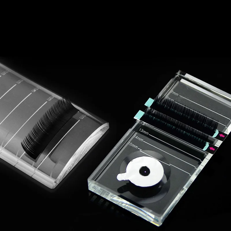 

Wholesale Custom Private Logo Crystal Different Type Eyelashes Holder Glass Glue Holder Lashes Pallet Plate, Transparent