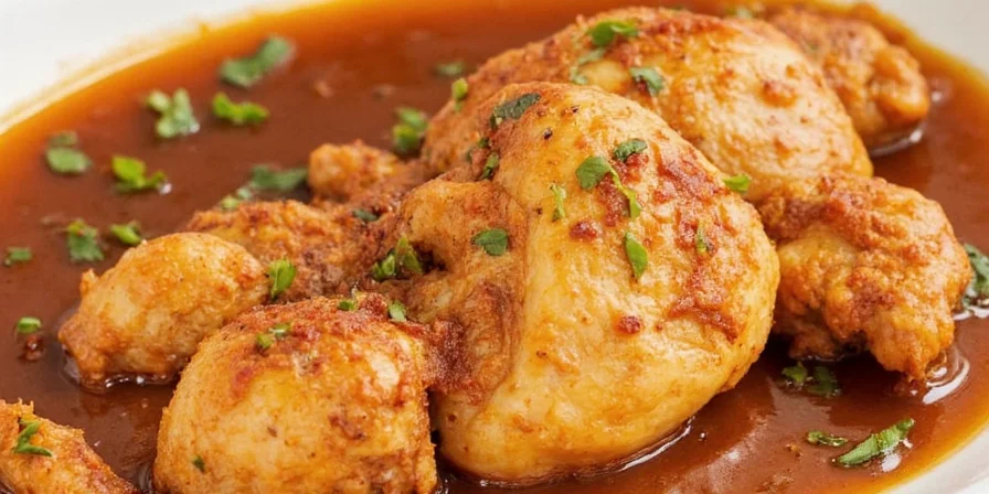 Different chicken cuts arranged on a tray