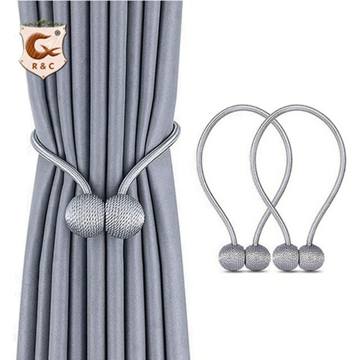 

R&C 2021 Home Decor Curtain Holdback, Decorative Rope Hooks Wholesale Strong Magnetic Weave Curtain Tiebacks Supplier /, Multiple customization