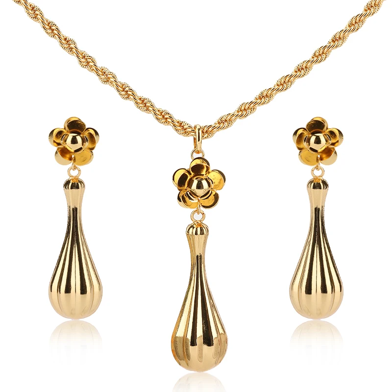 

Banquet High End Ladies Earrings Necklace Fashion Bridal Wedding Jewelry Set