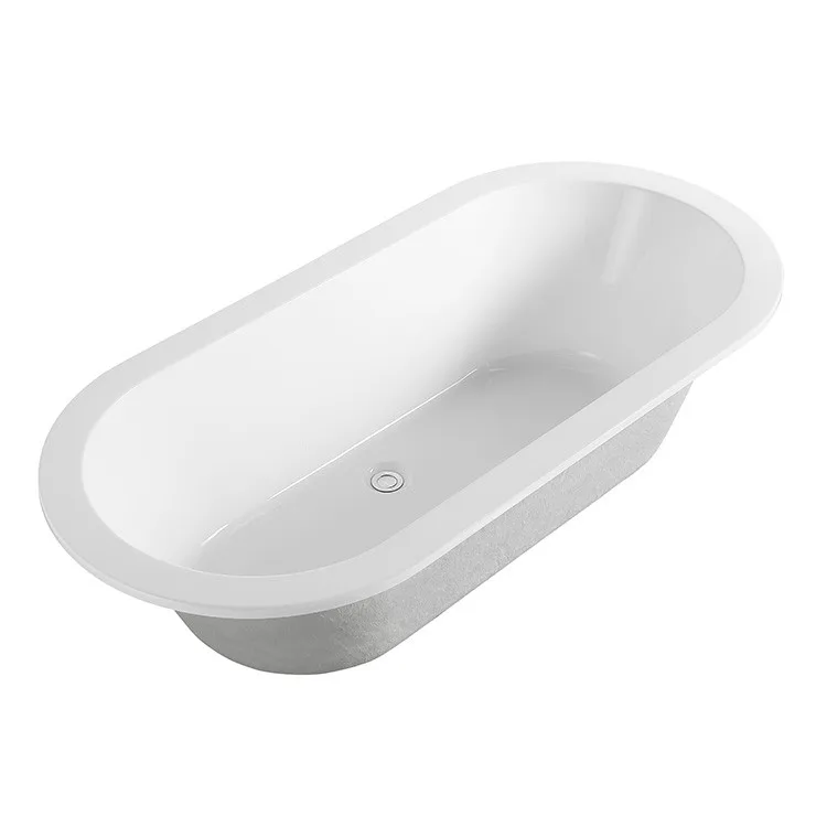 acrylic-drop-in-bathtub-am015c-oval-white-gloss-three-quarter-view-concrete-background