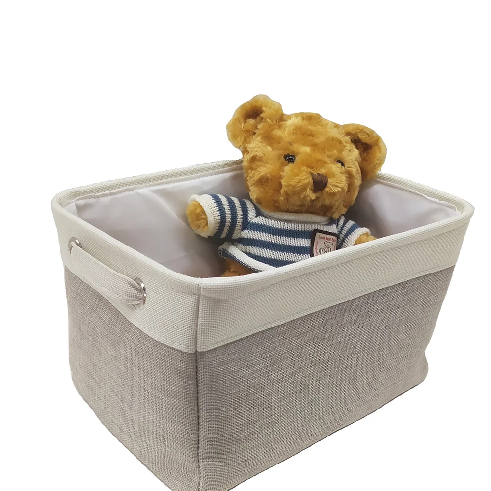 

Fabric Laundry Basket Collapsible Storage Basket Home Organizer, Gray, white, can be customized